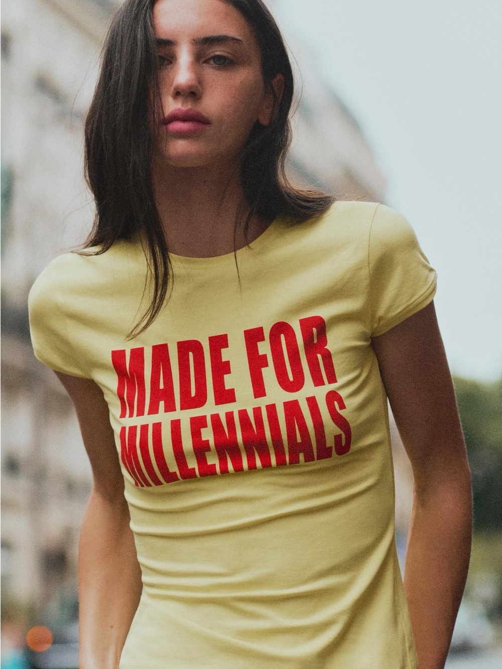 Zara Text Print Short Sleeve T-Shirt